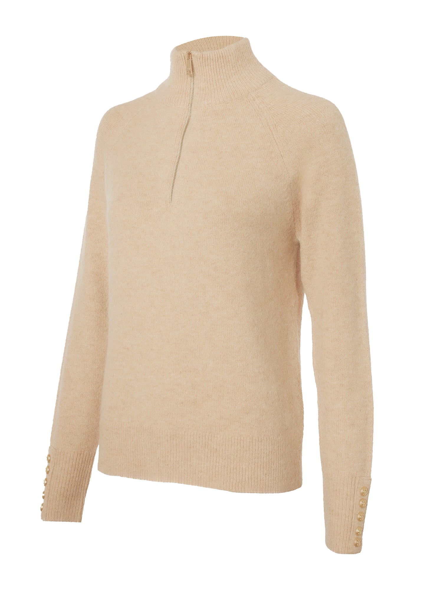 Tori Half Zip Knit (Camel)