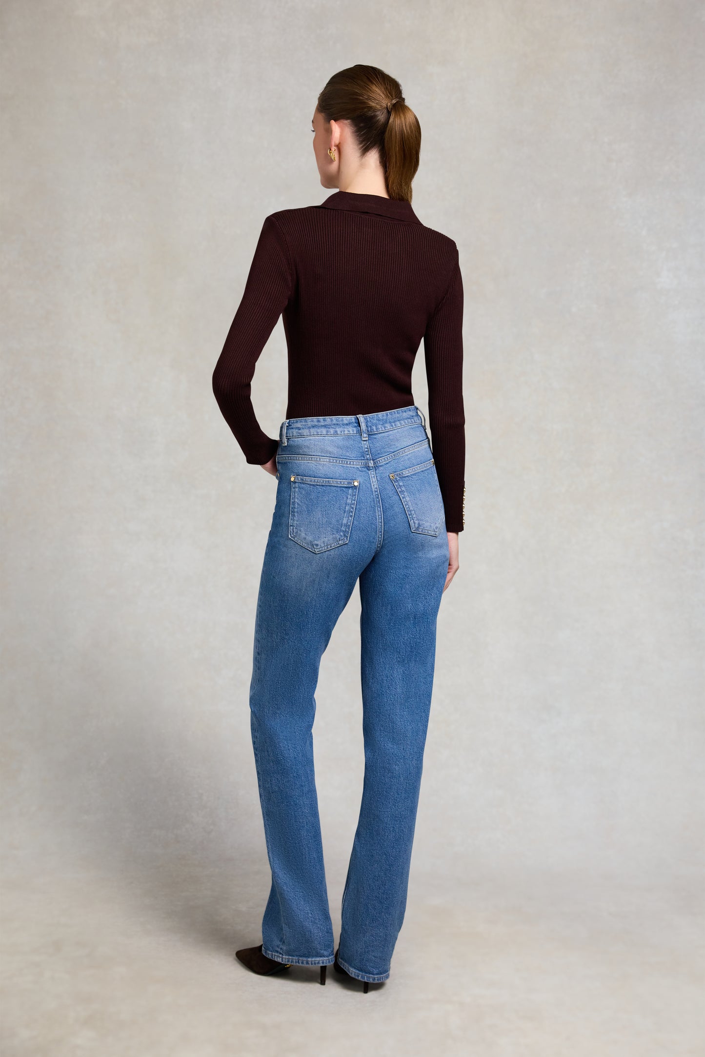 V-Neck Rib Top