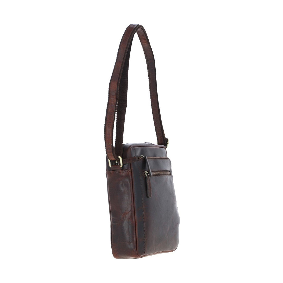 Leather Travel Flight Bag Brown: K-42