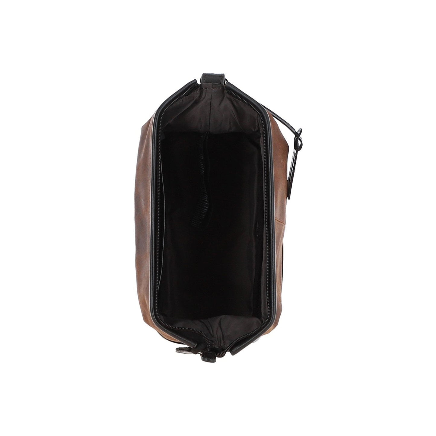 Leather Wash Bag Brown: Lou