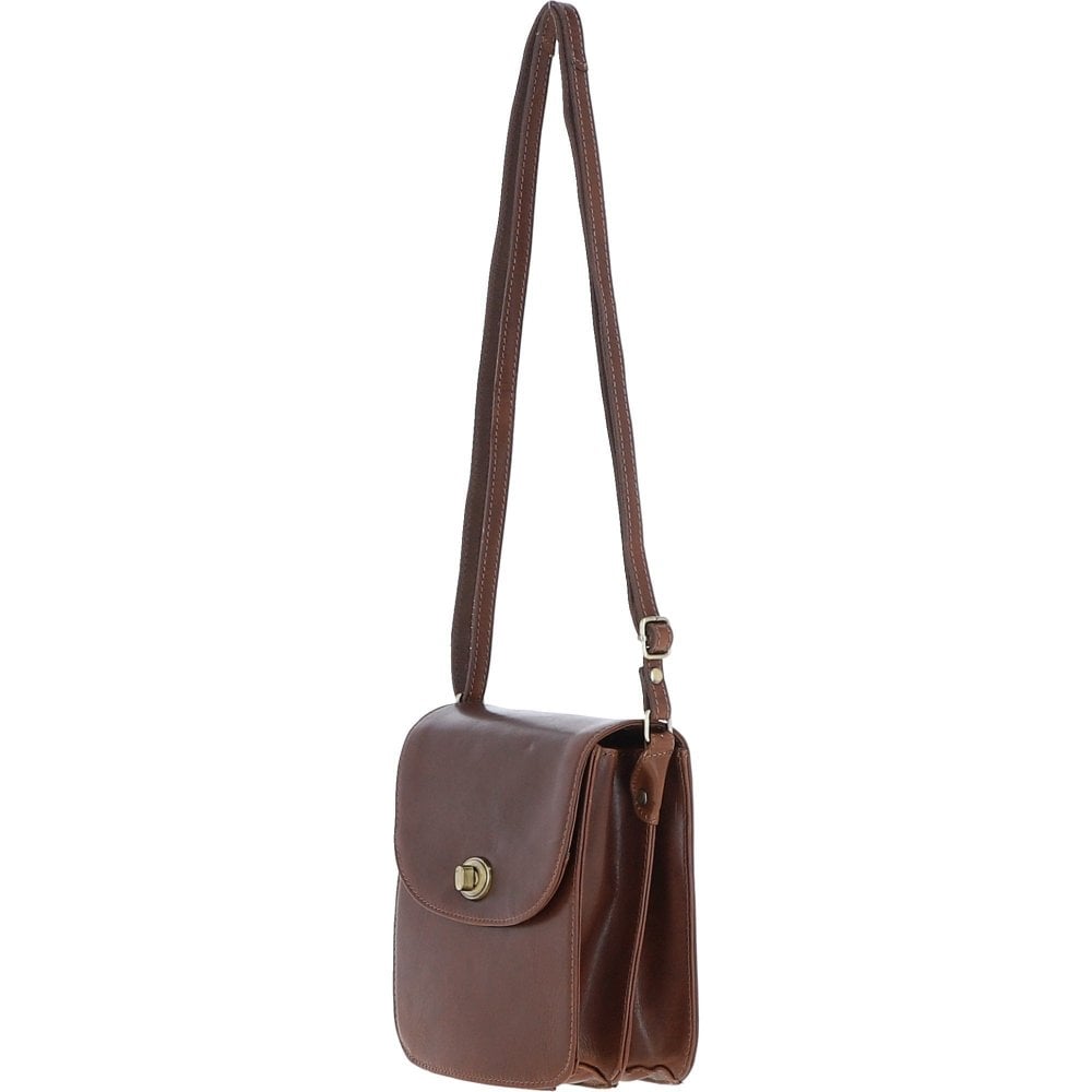 Medium Leather Crossbody Bag - Brown