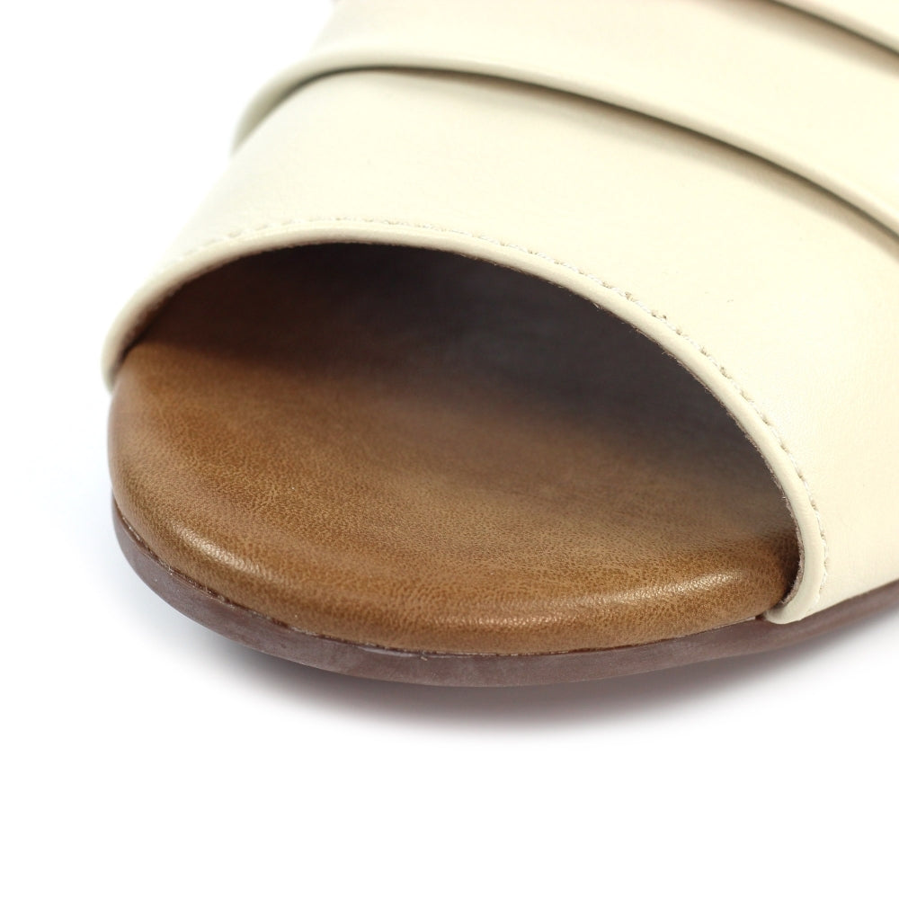 Lunar Jaden White Leather Sandal