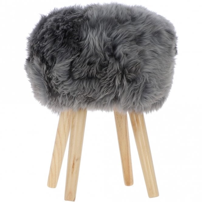 Sheepskin Stool Grey