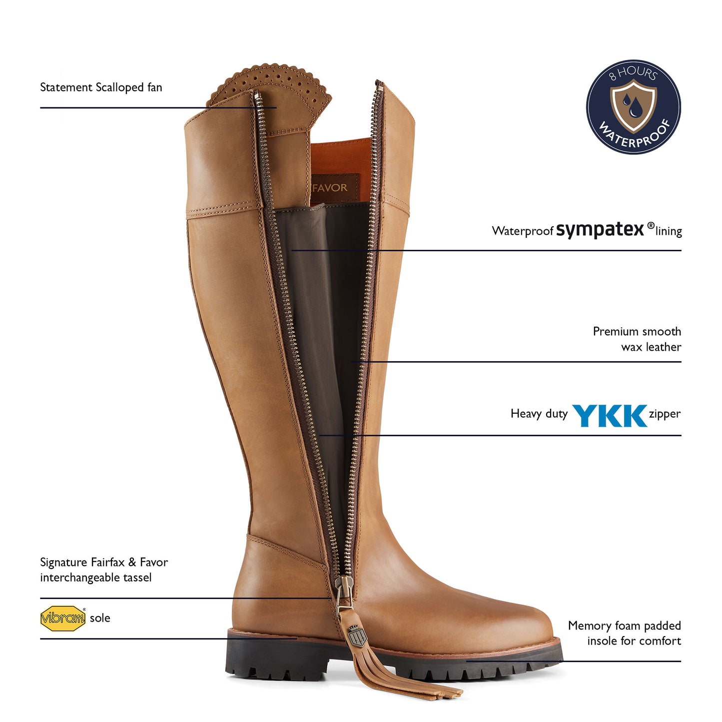 Explorer Leather Waterproof Knee-high Boots