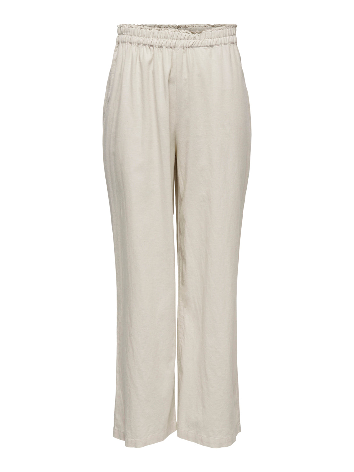 High Waisted Linen Blend Trouser (Long)