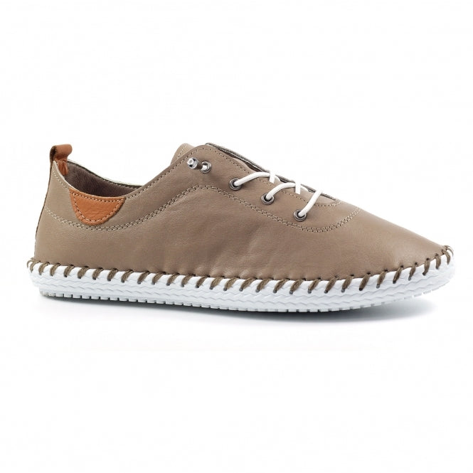 St Ives Leather Plimsoll