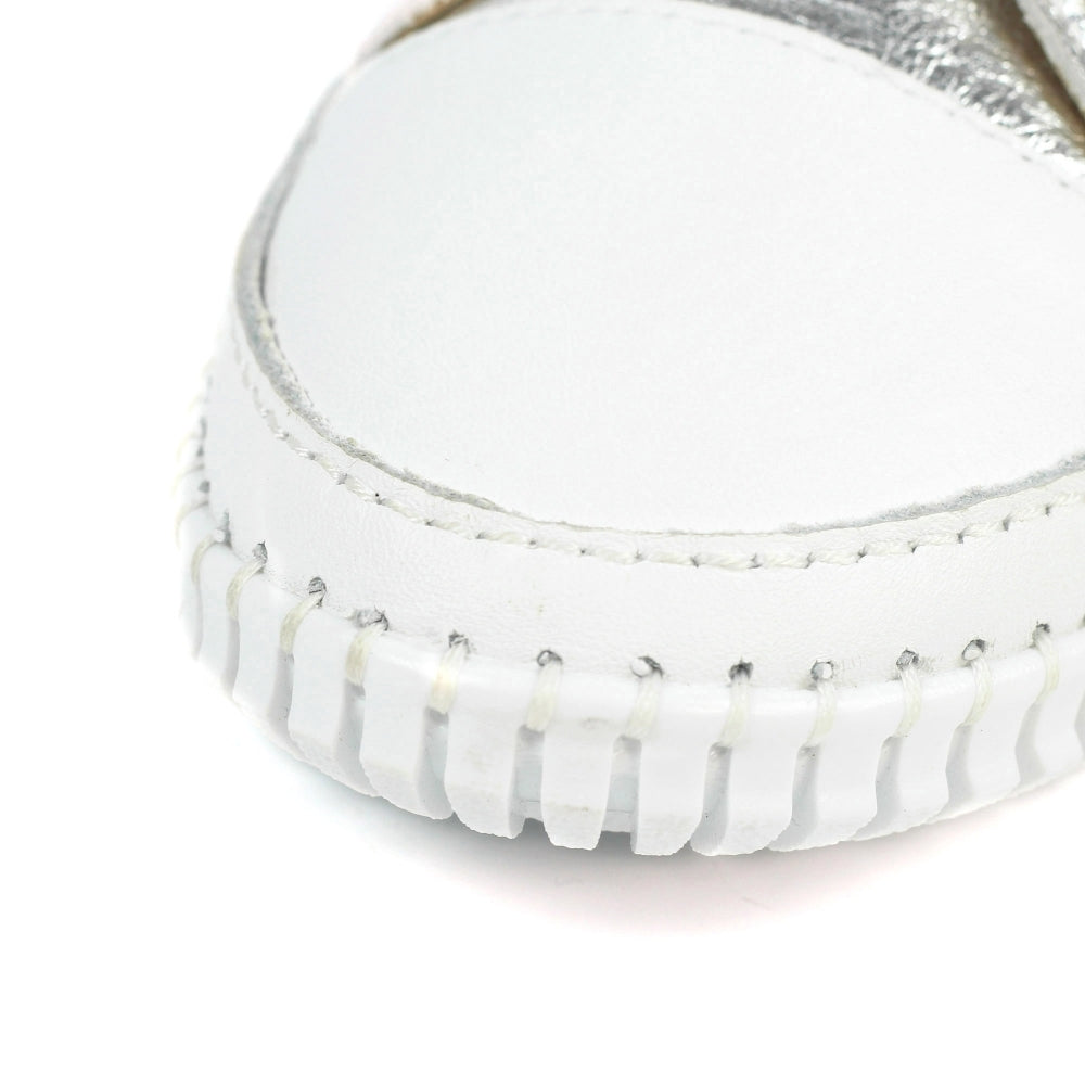 Lunar Starlet II Silver Leather Plimsoll