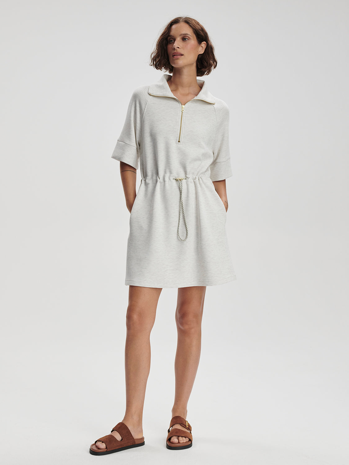 Paisley Half Zip Dress