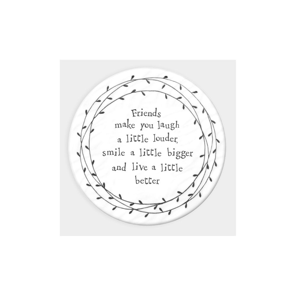 Leaf Coaster - Friends Laugh Louder