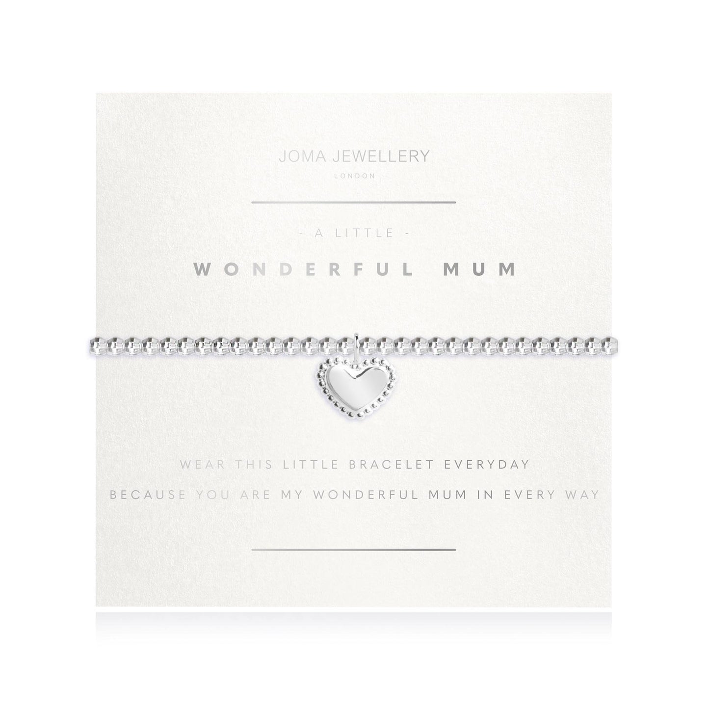 Facetted A Little - Wonderful Mum - Silver - 17.5cm stretch