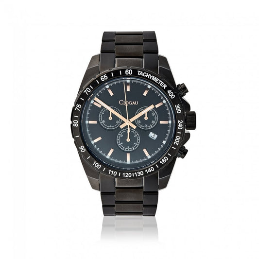 Mens Black and Rose Gold Sports watch