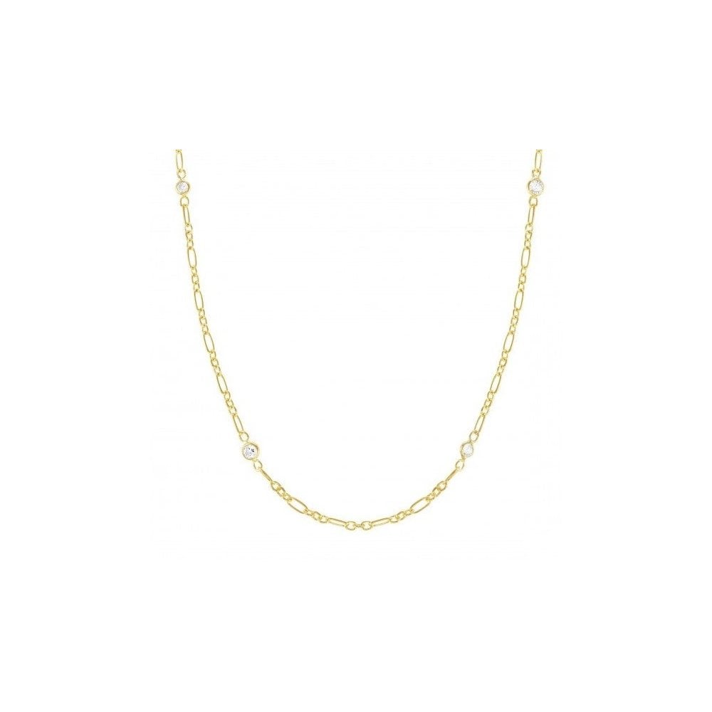 Bella Elongated Chain Necklace - Gold