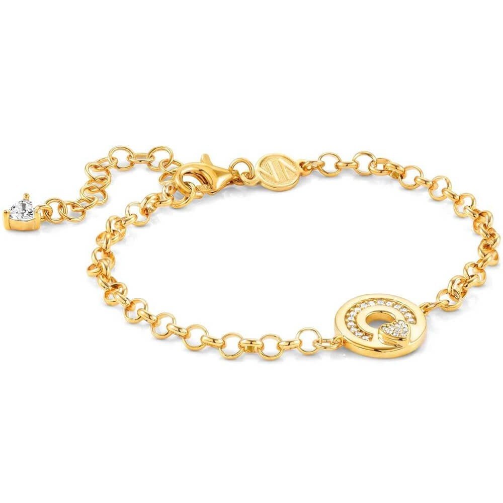 Sentimental Yellow Gold Tone Heart Bracelet