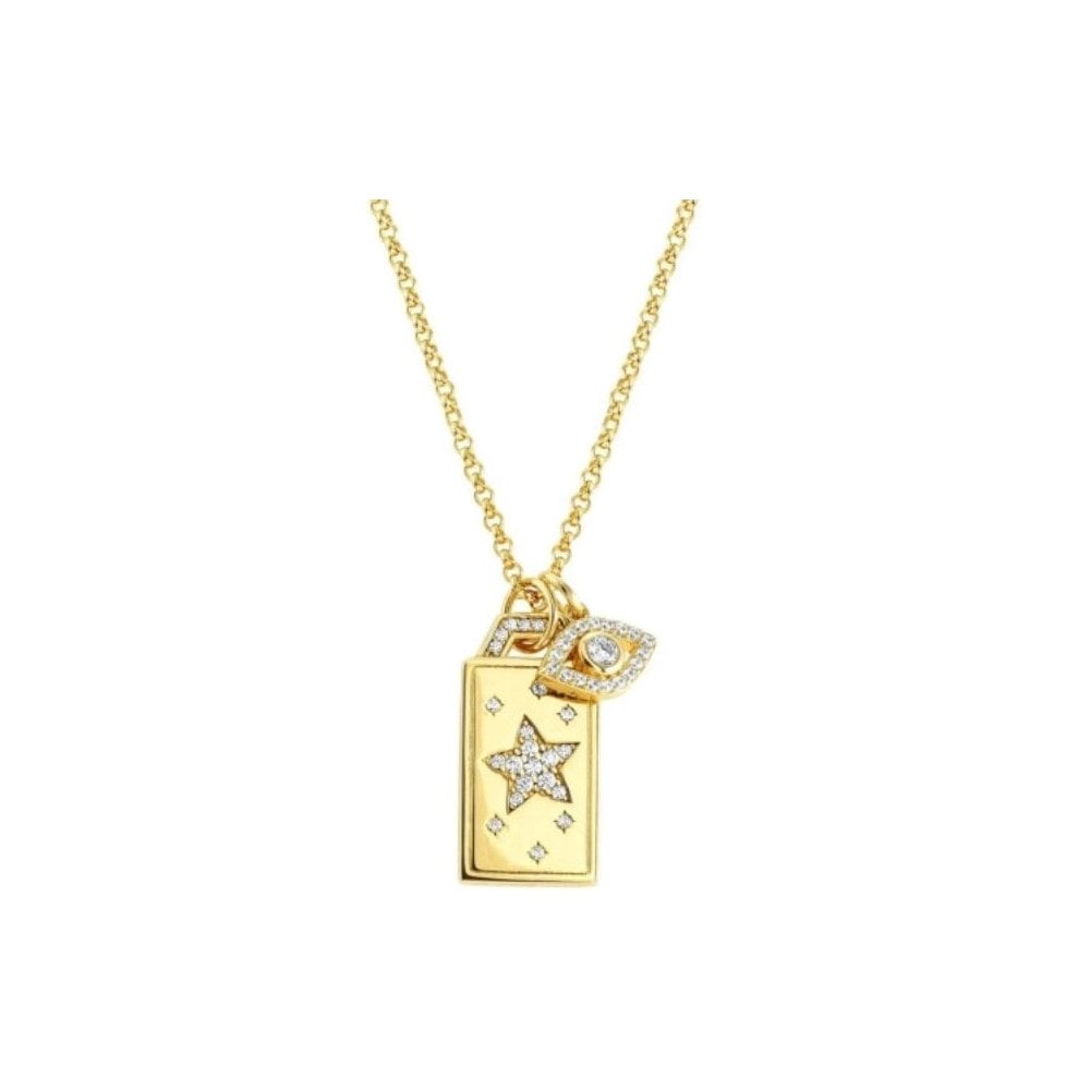 Talismani Gold 'Let Opportunity Light ...' Third Eye Necklace