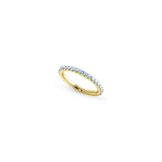 Lovelight Ring In Silver And Cubic Zirconia Light Blue Fin. Yellow Gold Size 15