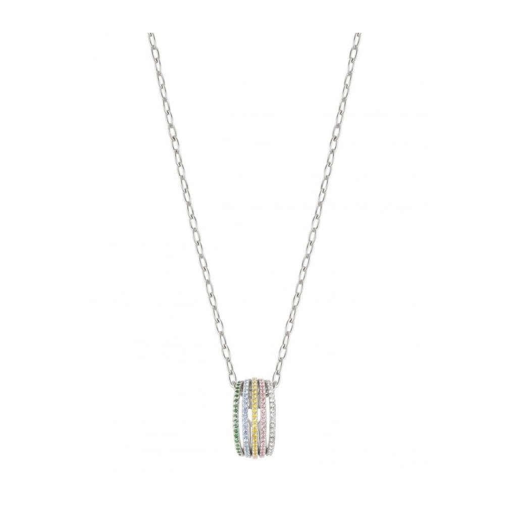 Lovelight Sterling Silver Necklace With Rainbow Cubic Zirconia