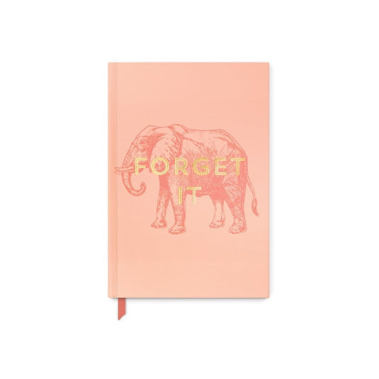 Elephant "Forget It" Vintage Sass - Soft Touch A5 Hardcover Book