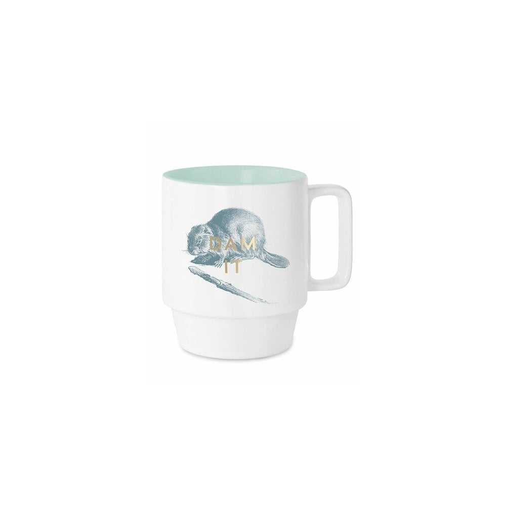 Dam It Beaver Ceramic Mug - Vintage Sass, 12 Oz