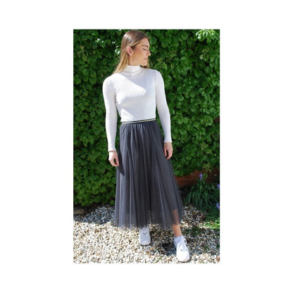 Tulle Layer Skirt Charcoal - Small