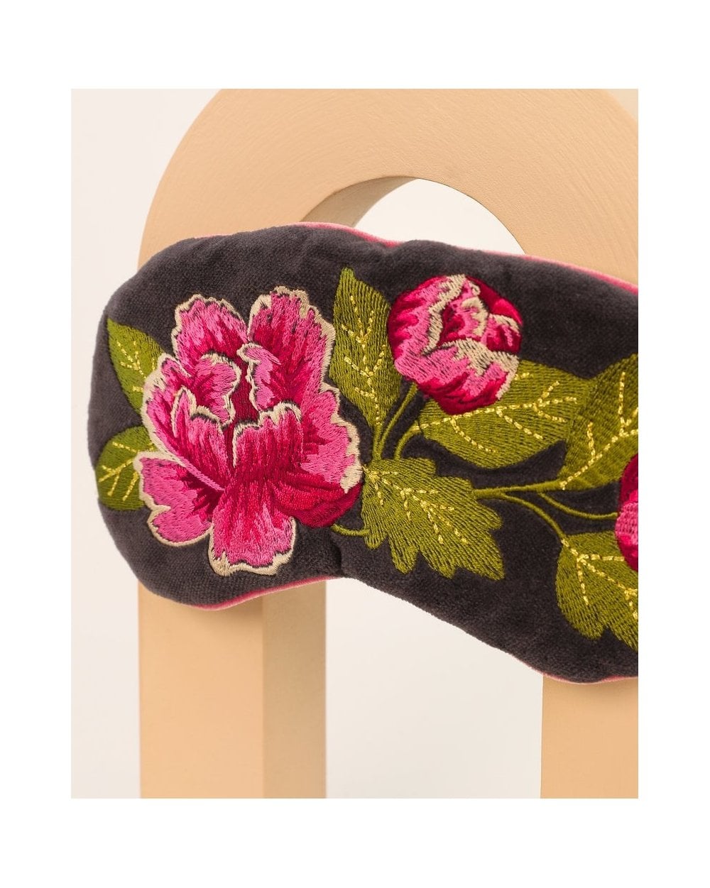 Lavender Velvet Eyemask Painted Peony