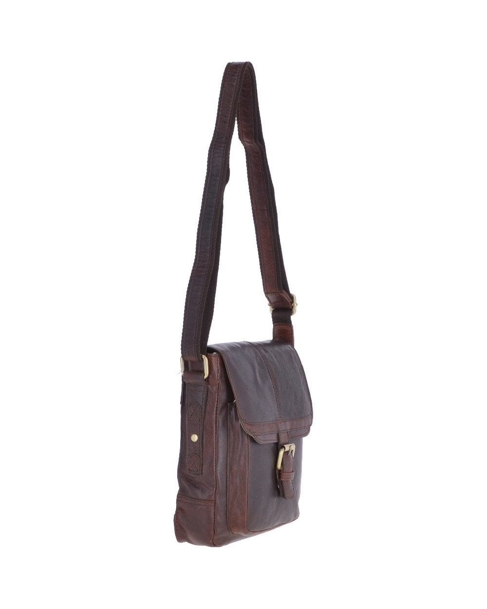 Small Leather Body Bag G-31 - Brandy
