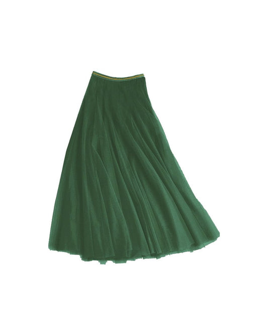 Tulle Layer Skirt Racing Green Medium