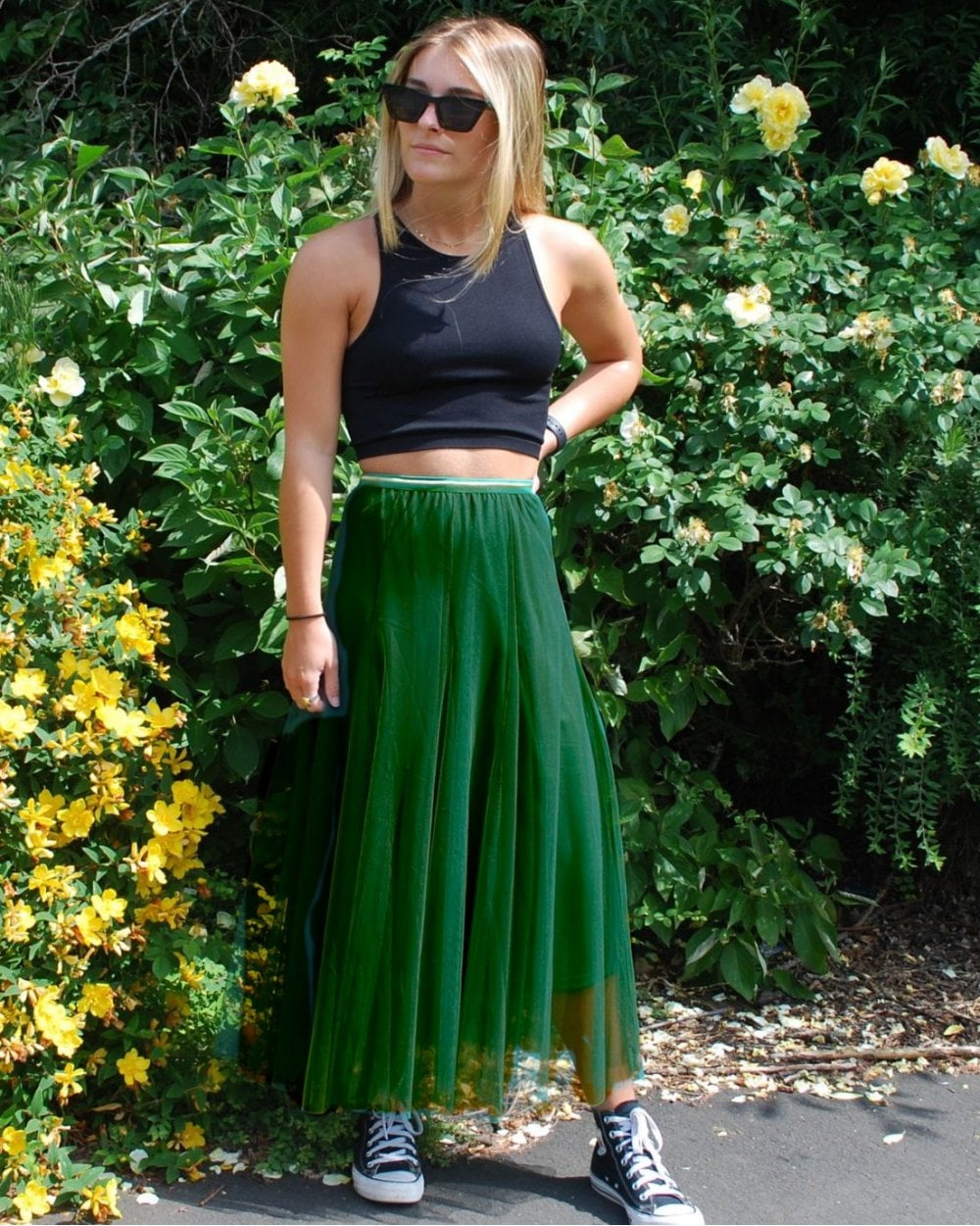Tulle Layer Skirt Racing Green Medium