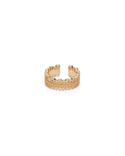 CZ Layer C Ring Gold