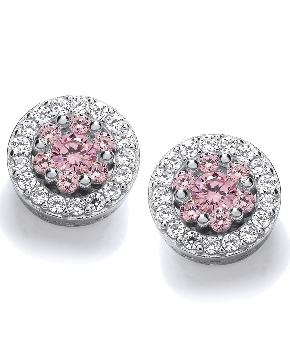 Pretty in Pink Cubic Zirconia Stud Earrings