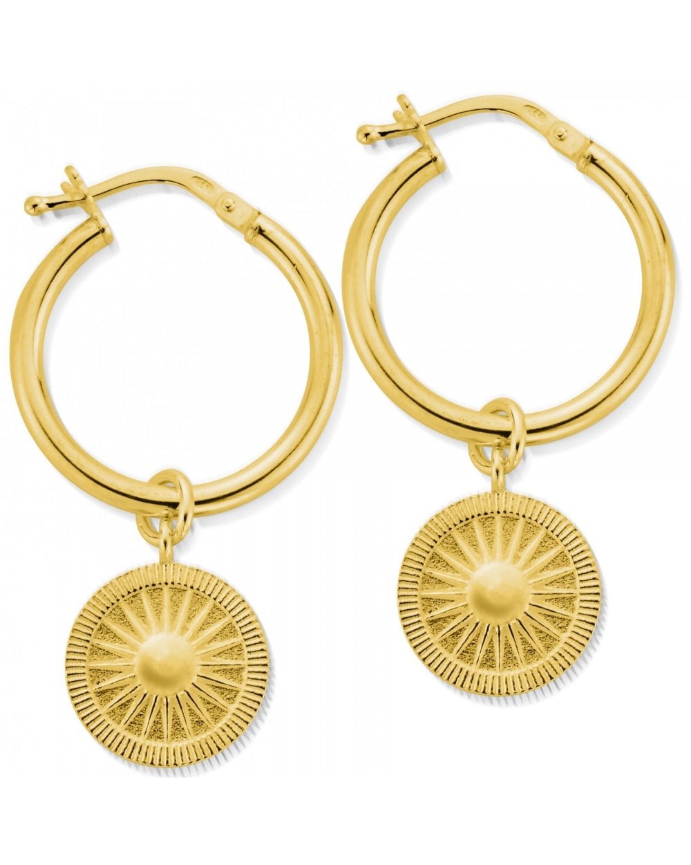 Gold Sun Catcher Hoops