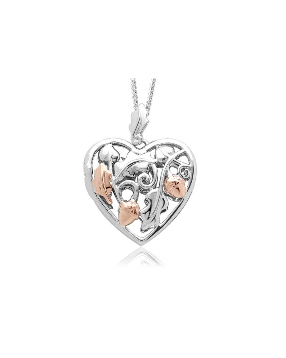 Royal Clogau Oak Heart Locket