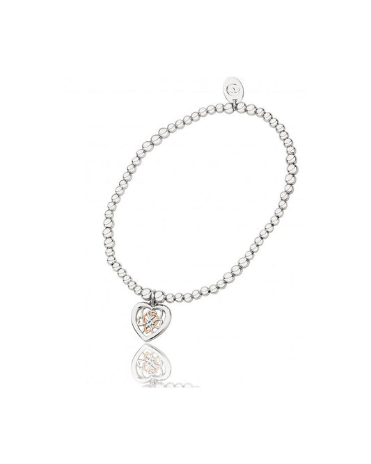 Welsh Royalty Heart Affinity Bead Bracelet 16-16.5cm