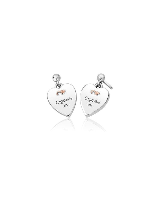 Tree of Life Insignia Heart Stud Earrings