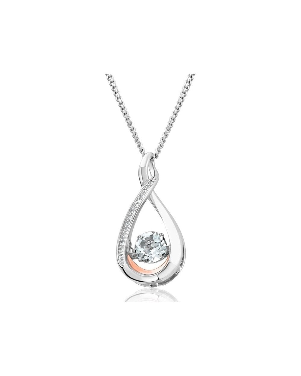 Eternity Dancing White Topaz Pendant