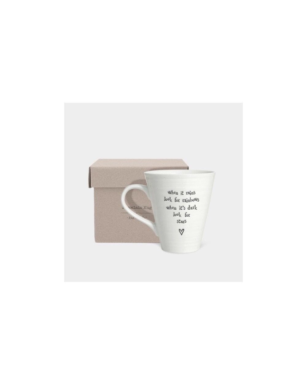 Porcelain Mug - When It Rains Look For Rainbows