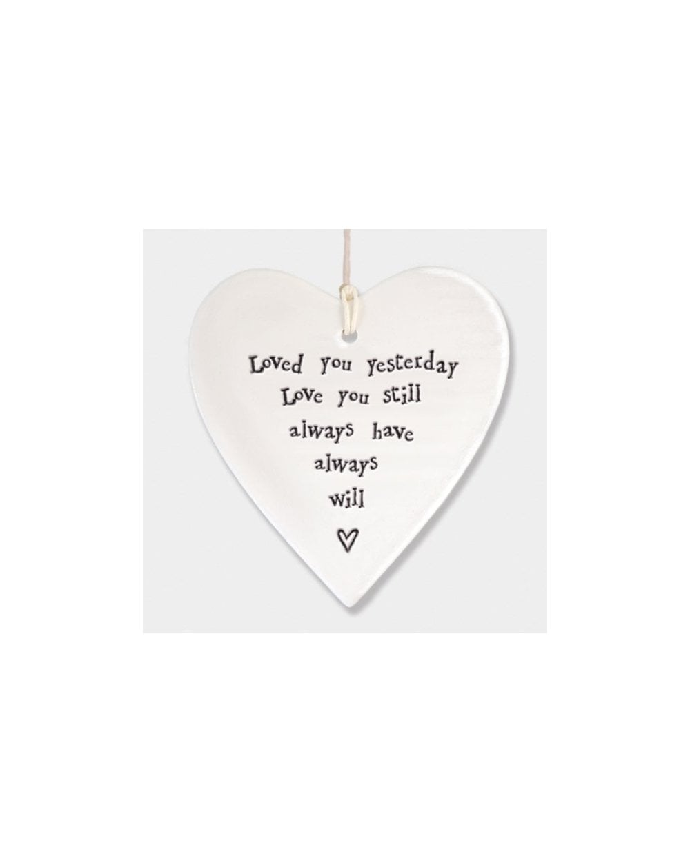 Porcelain Round Heart - Loved You Yesterday