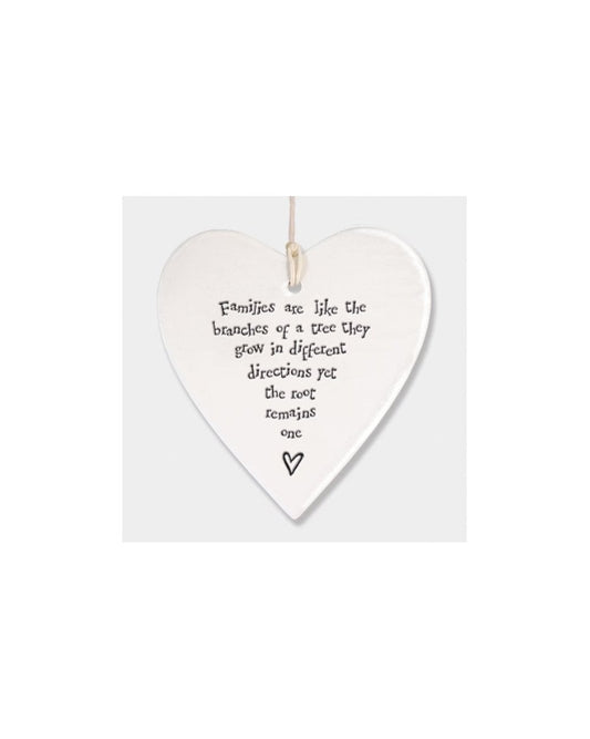 Porcelain Round Heart - Families Like Branches