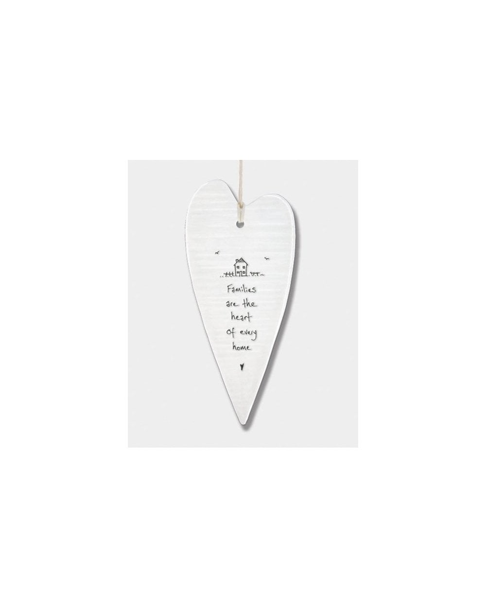 Wobbly Long Heart - Families Are The Heart Of Every Home