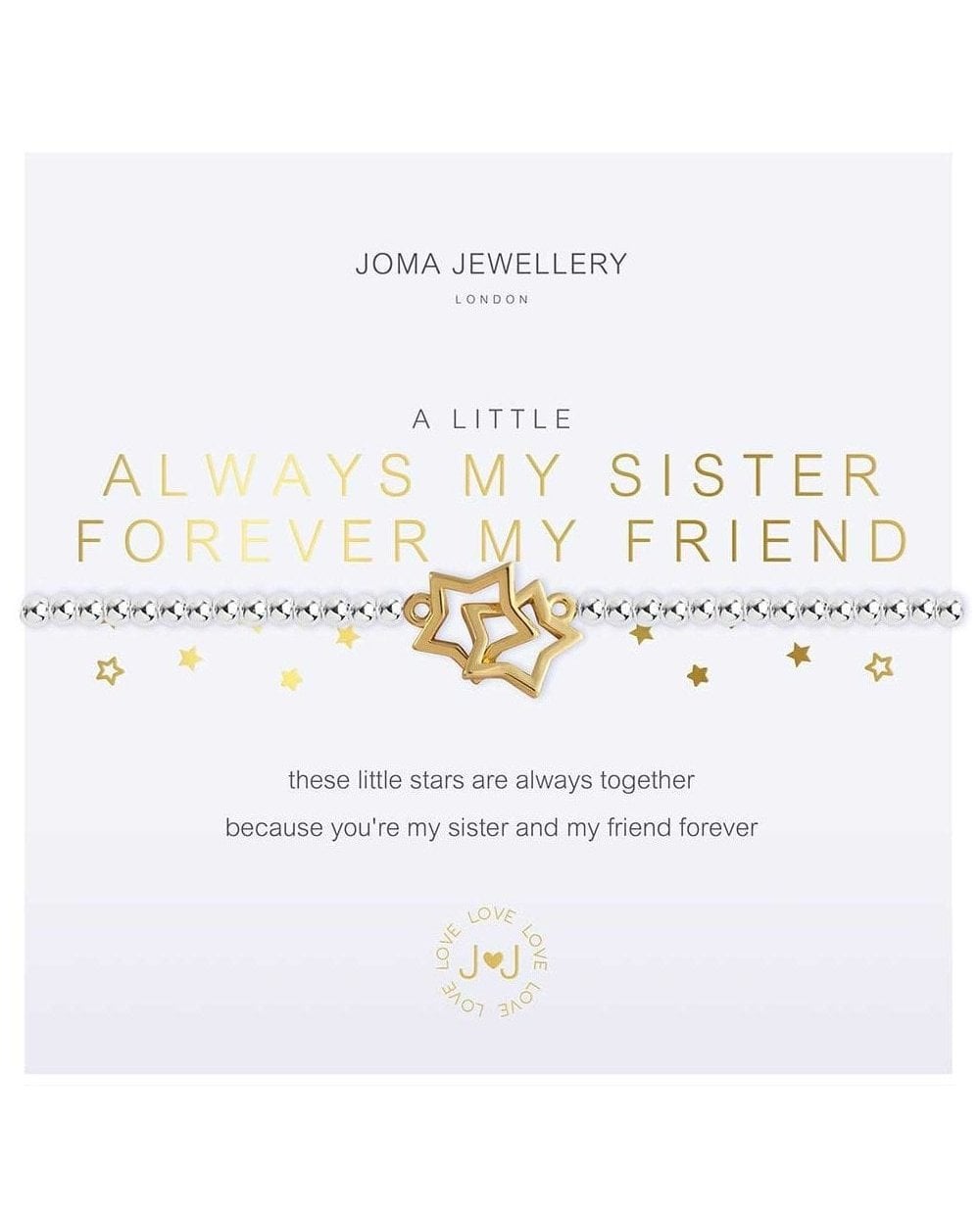 A Little Always My Sister, Forever My Friend Bracelet