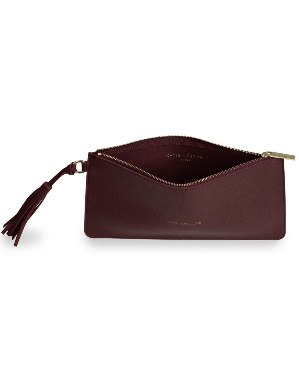 Florrie Tassel Pouch - Love Love Love - Mulberry