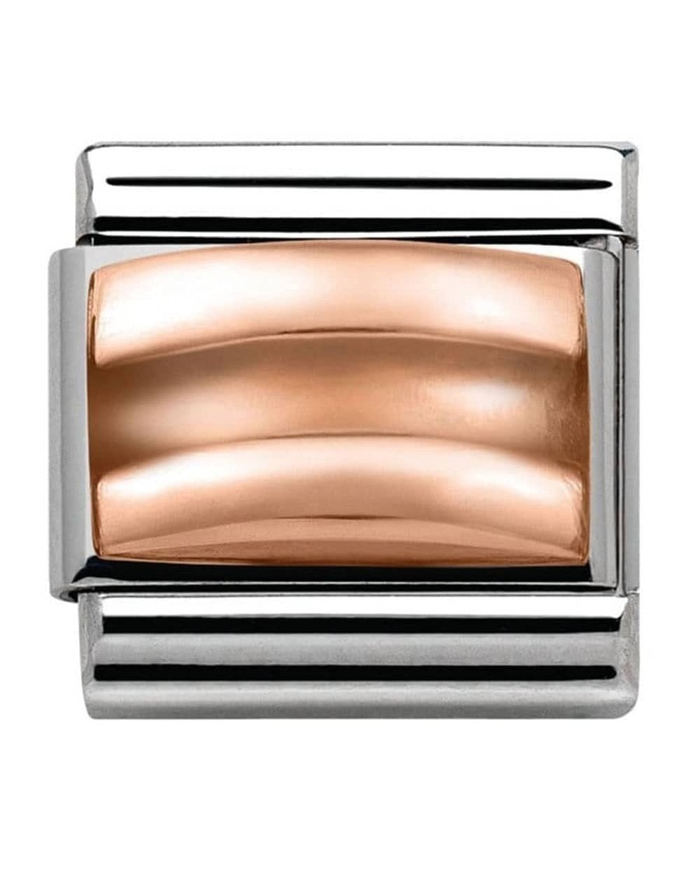 Classic Rose Gold Engraved Groove Charm