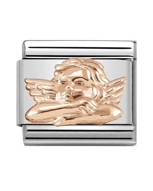 Classic Rose Gold Relief Angel of Friendship Charm