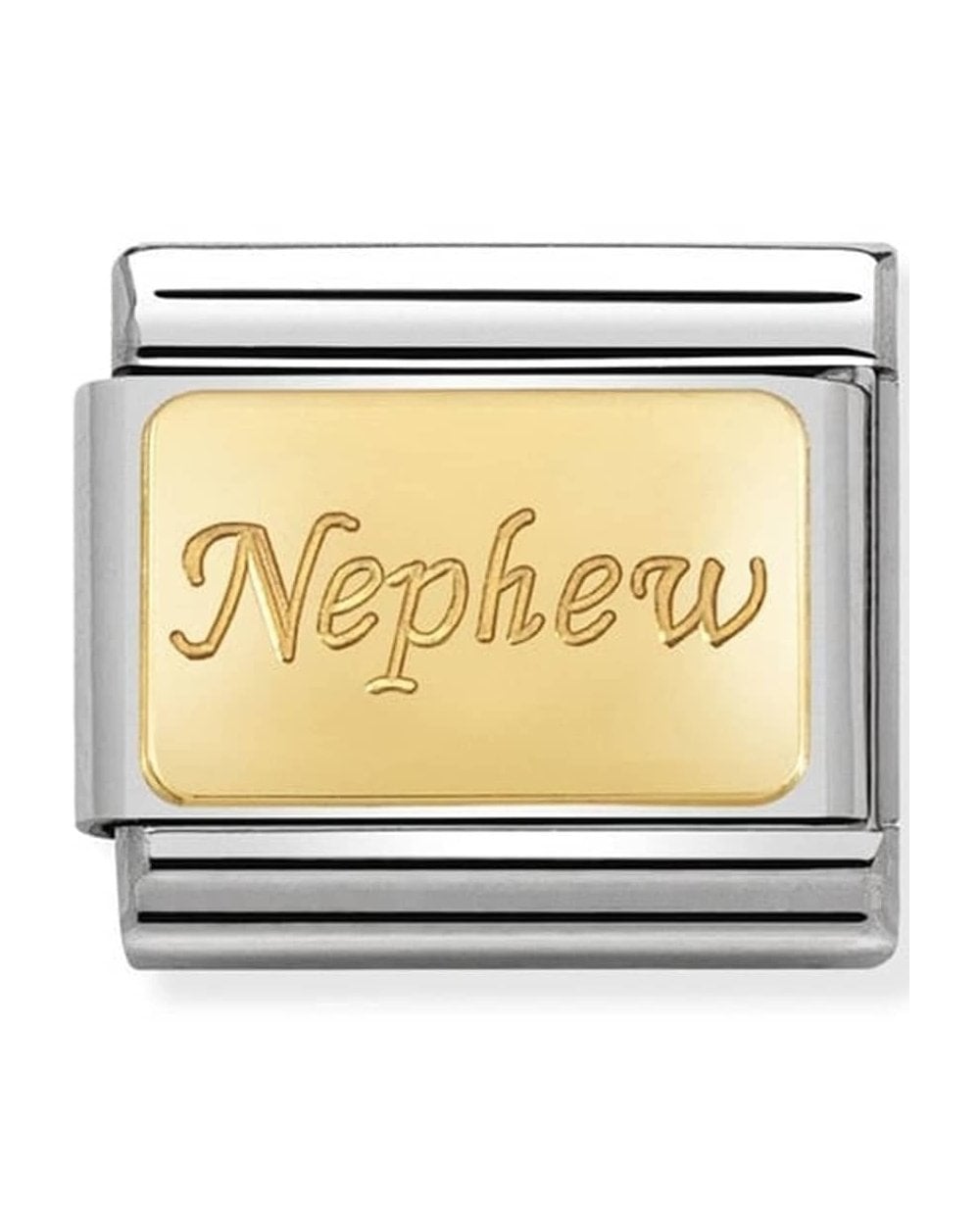 Classic Gold Engraved Signs Nephew Charm
