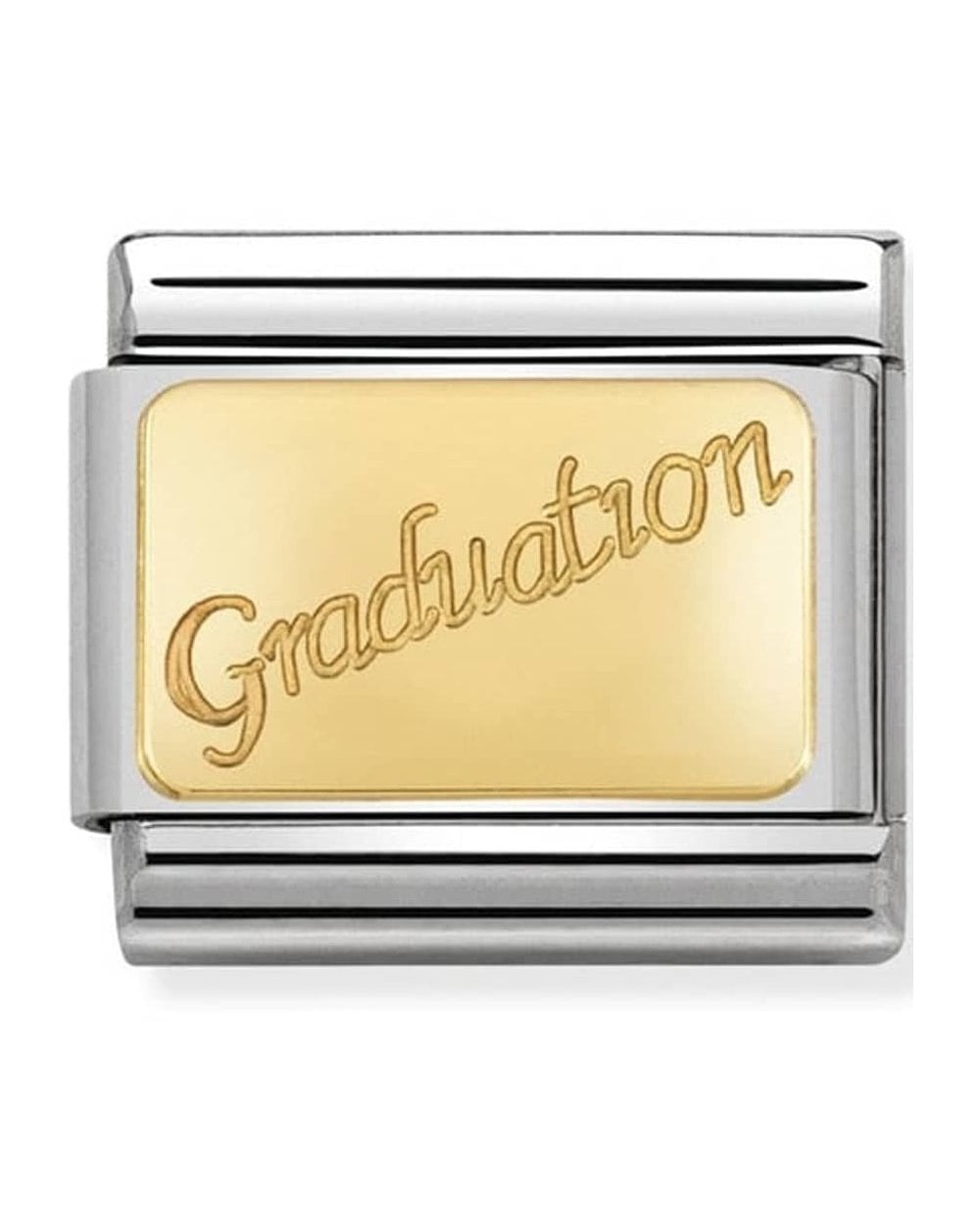 Classic Gold Engraved Signs Graduation Charm