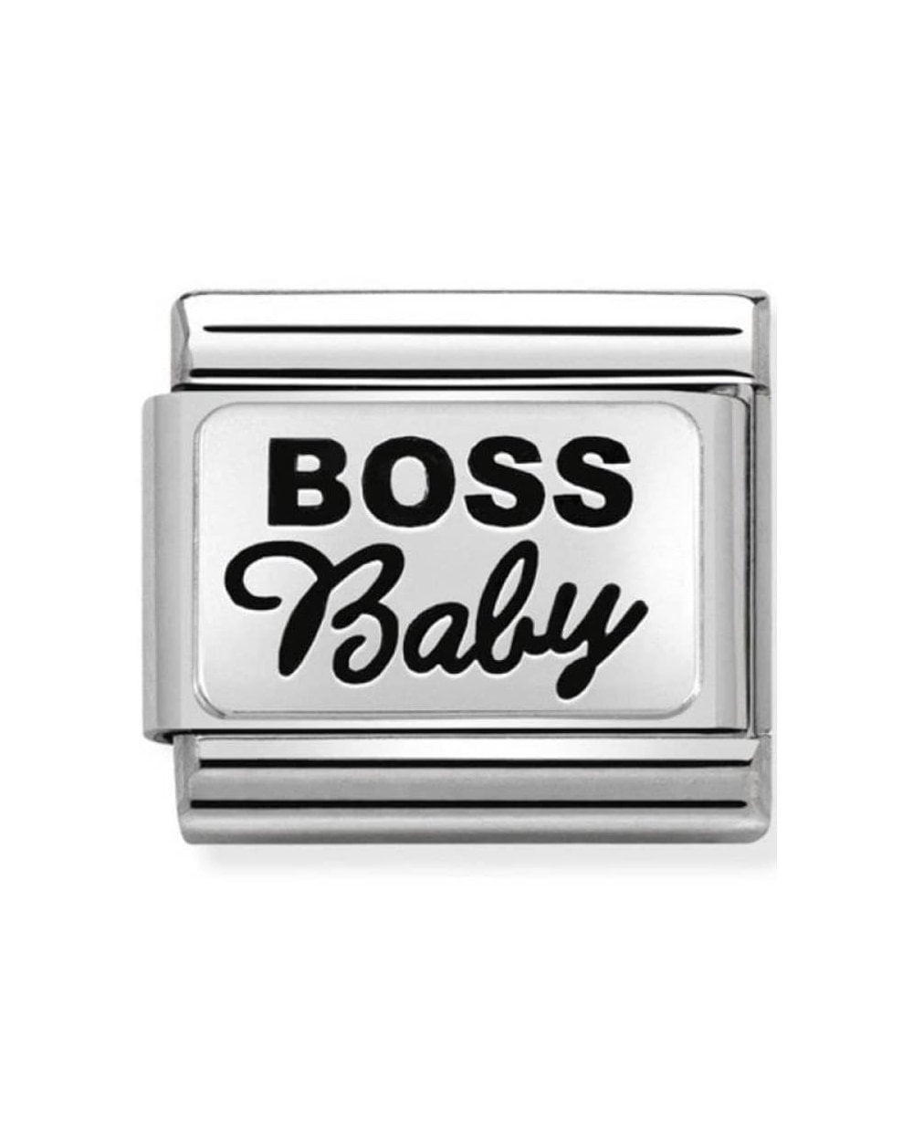 Classic Silvershine Oxidised Boss Baby Charm