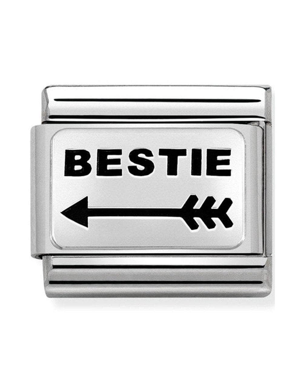 Classic Silvershine Oxidised Bestie wih Right Arrow Charm