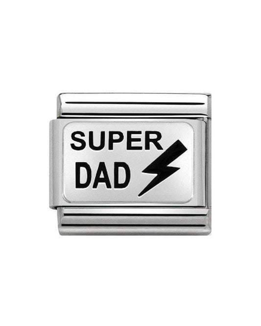 Classic Silver Super Dad Charm