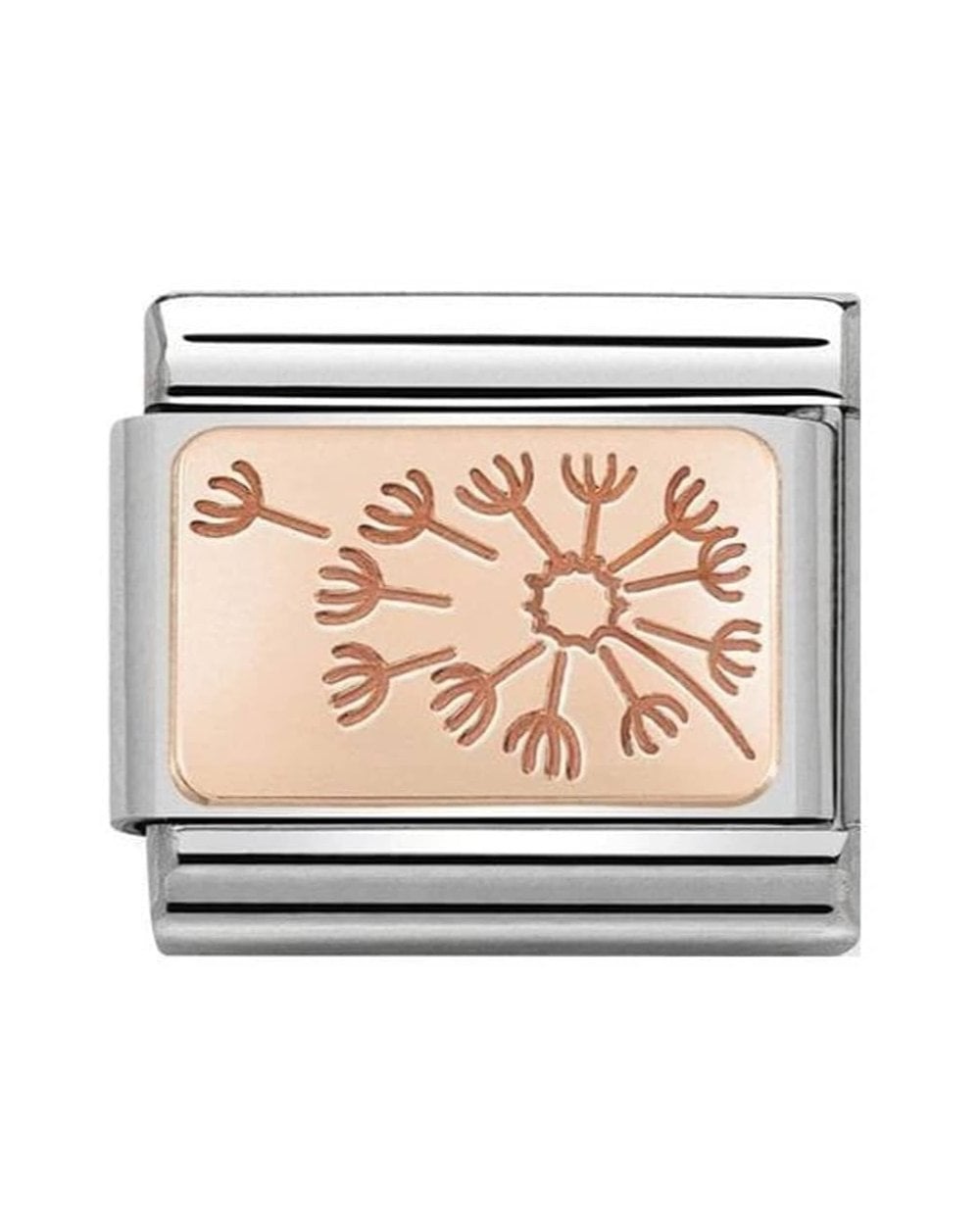 Classic Rose Gold Dandelion Clock Charm