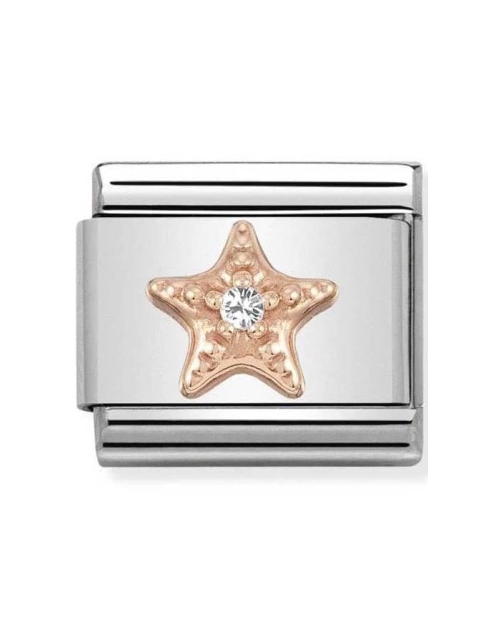 Classic Rose Gold Symbols CZ Starfish Charm