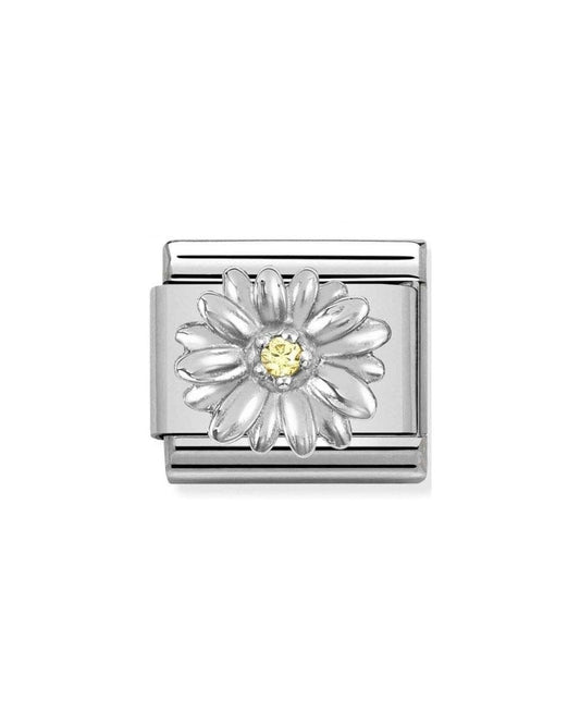 Composable Cl  Symbols Stainless Steel  Silver 925 And Cubic Zirconia Daisy